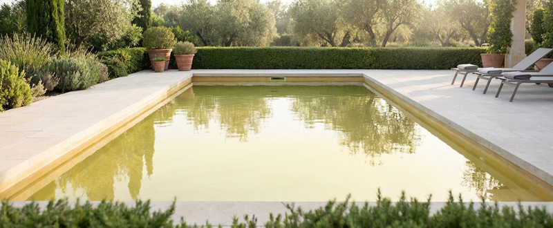 Pourquoi l’eau de piscine devient jaune ? Causes, diagnostic et solutions