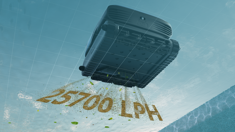 Puissance d'aspiration 25700 LPH